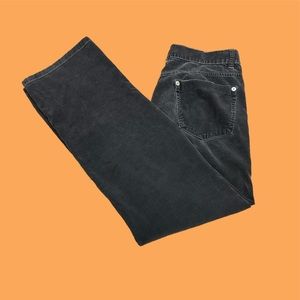 DKNY Black Distressed Corduroy Jeans